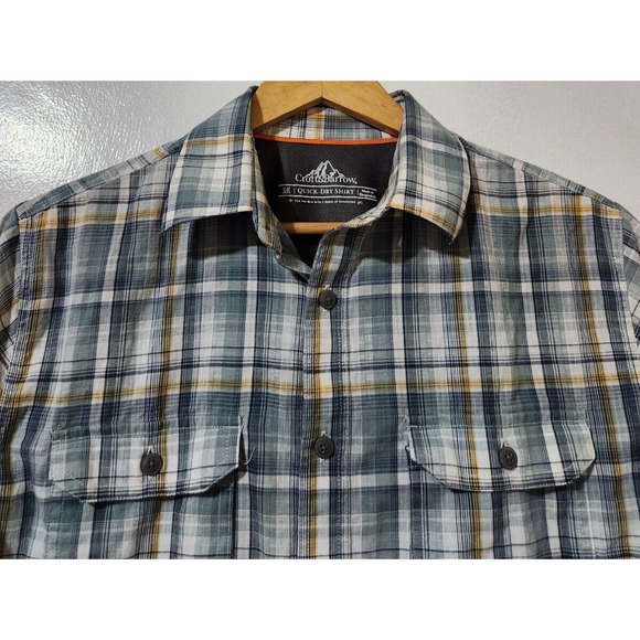 Croft & Barrow Mens M Quick Dry Mesh Vented Performance Wicking UPF Button-Up - Picture 1 of 5